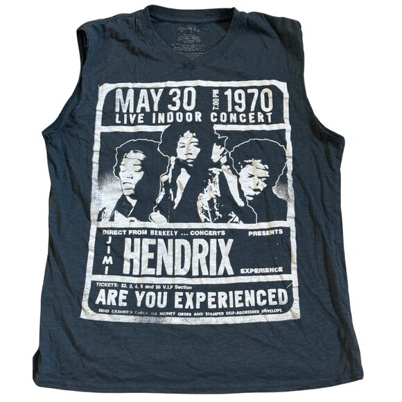 Jimi Hendrix Sleeveless Tank/T-Shirt Medium Vintage - Picture 1 of 3